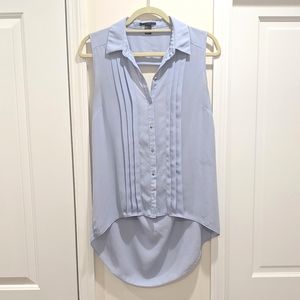 Forever 21 Sleeveless High Low Button Up